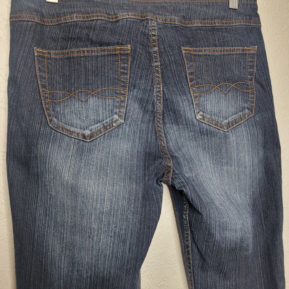 VTG Y2K l.e.i Low Rise Braided Belt Flared Leg Stretch Dark Junior Jeans✨️11 - Picture 5 of 16